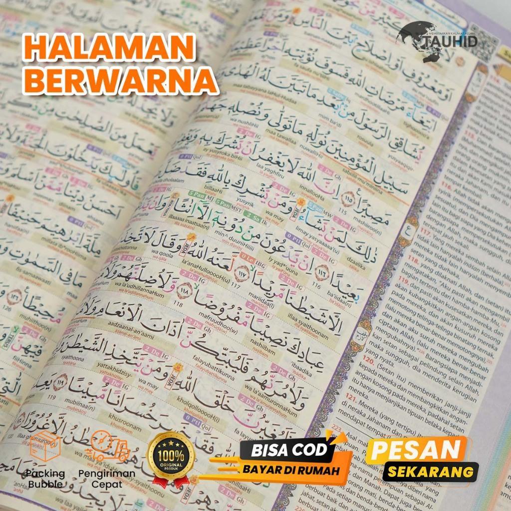 [Bonus Exlusive ] Al Quran Duo Latin A5 4 Kode Tajwid Special Bonus Tunji + 2 Buku Doa Saku + Kelas 