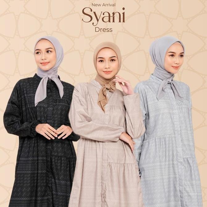 Promo Syani Dress By Mylady Hijab Dress Cantik Lembut Motif Muslim Rose Mewah Toyobo Gamis Wanita