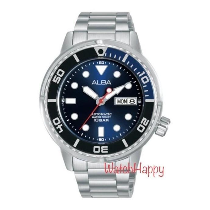 WatchHappy Alba AL4245X1 AL4245 Men Blue Dial Automatic Stainless