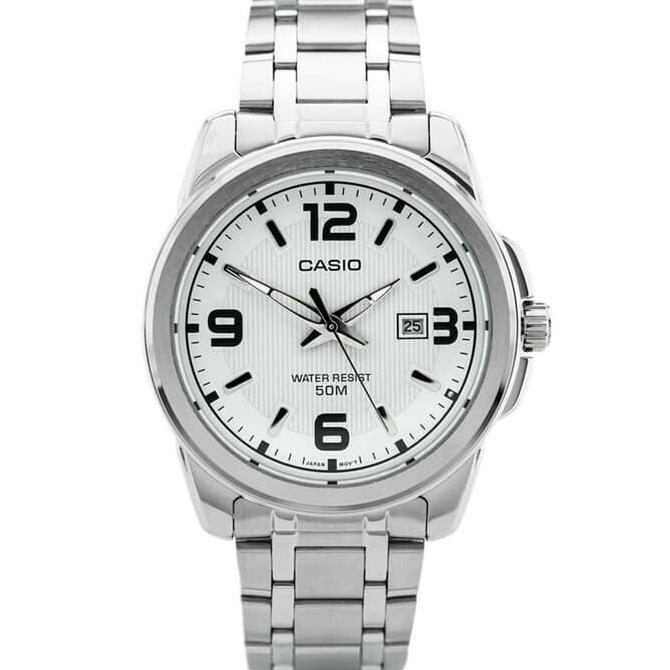 CASIO MTP-1314D-7AVDF - Jam Tangan Pria - Silver Putih - MTP1314D