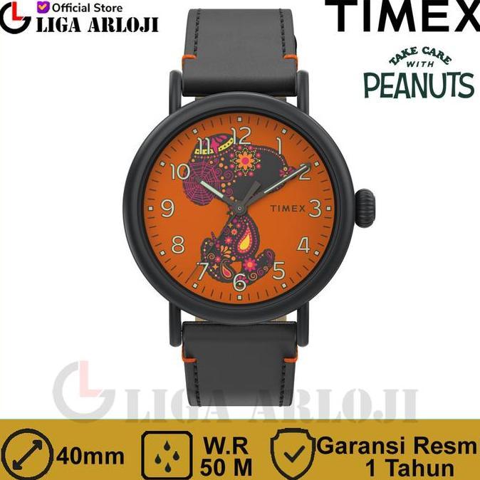 TIMEX TW2V600 Peanuts Snoopy Diadelos Muertos Jam Tangan Pria