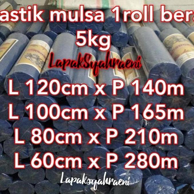 Plastik mulsa 5kg hitam perak 120cm 100cm 80cm plastik cabe plastik pagar sawah plastik perkebunan p