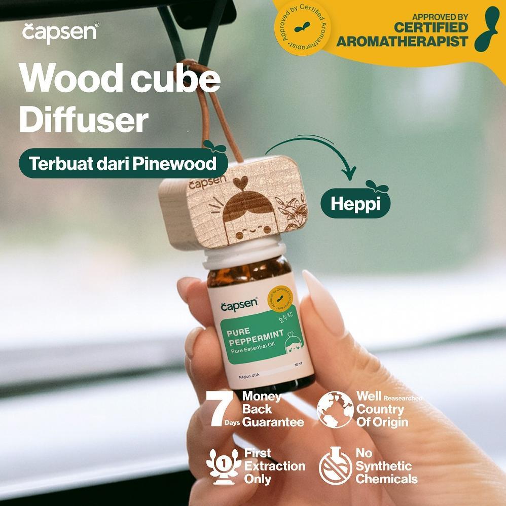CAPSEN Heppi Cube Gantungan Essential Oil Aromatherapy Diffuser Humidifier Minyak Esensial