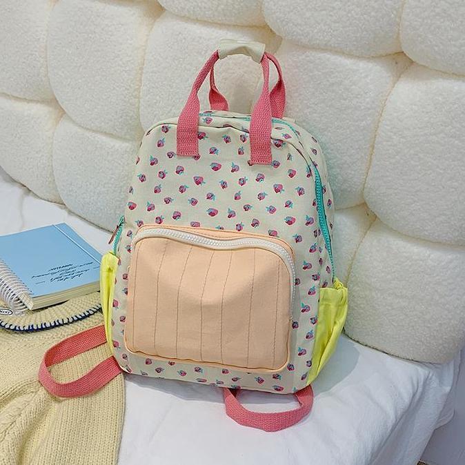 Tas Ransel Strawberry Tas Sekolah Anak Perempuan TK PAUD Backpack Anak BABC55