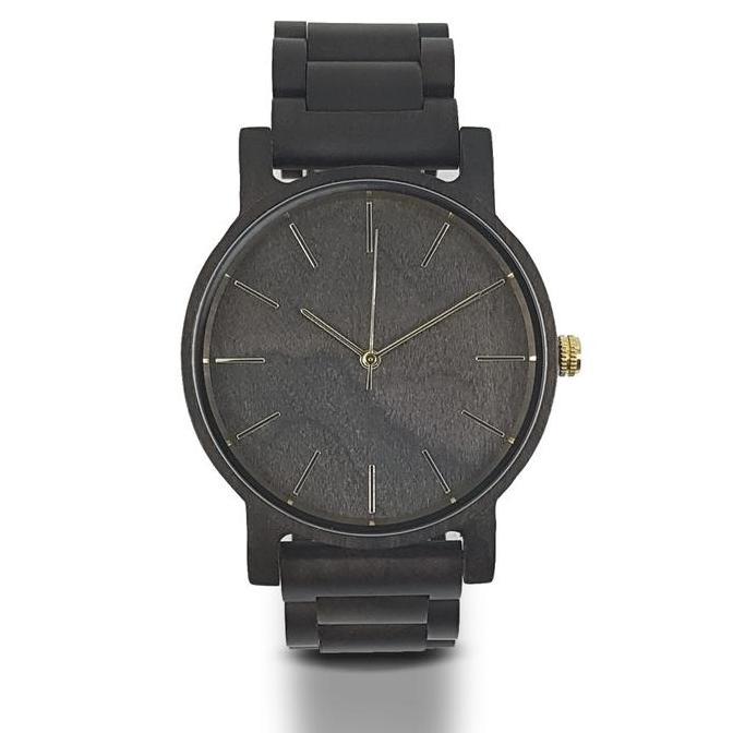 DIXON Neptune - Jam Tangan Kayu Ebony Wood Wooden Watch Pria 44 mm