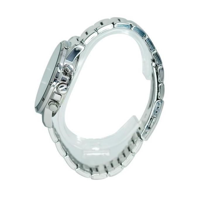 Jam Tangan Pria Alba Chronograph AT3E81X1 Black Dial Silver Stainless Steel