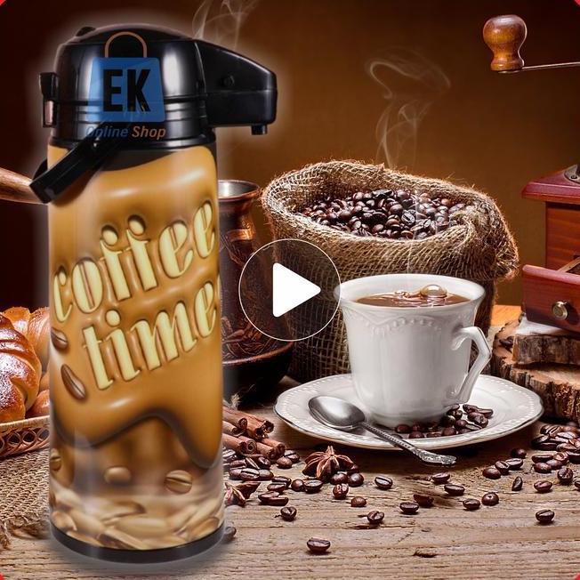 Termos Air Panas Stainless Kimitsu Kvf191 Termos Tekan Termos Pencet Termos Tekan 2 Liter Termos Pen