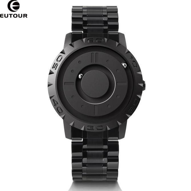 Jam Tangan Pria EUTOUR Watches Men Magnetic Watches 3D PVD One Piece