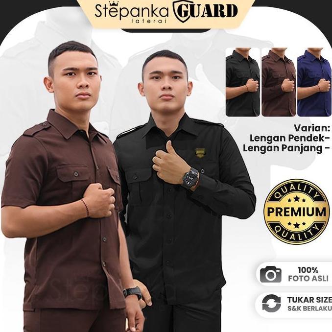 Seragam Safari PREMIUM / Kemeja Safari / Seragam Safari Hitam/ Seragam Safari Navy / Seragam Safari 