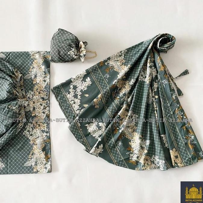BUTIK AZZAHRA MUKENA COUPLE IBU ANAK ALENA 2IN1 RESLETING TRAVEL KATUN MIKRO