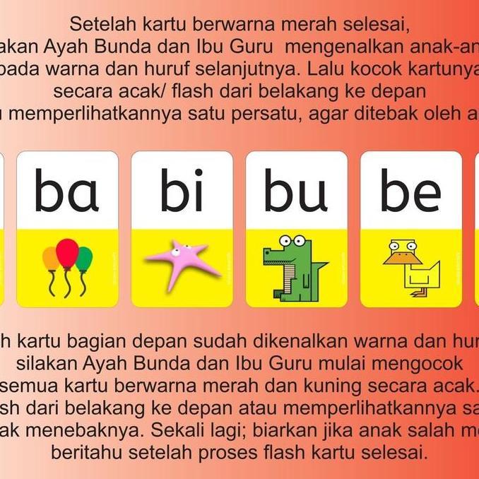 Murah Flashcard Baca Kartu Baca Anak Belajar Membaca Alusia