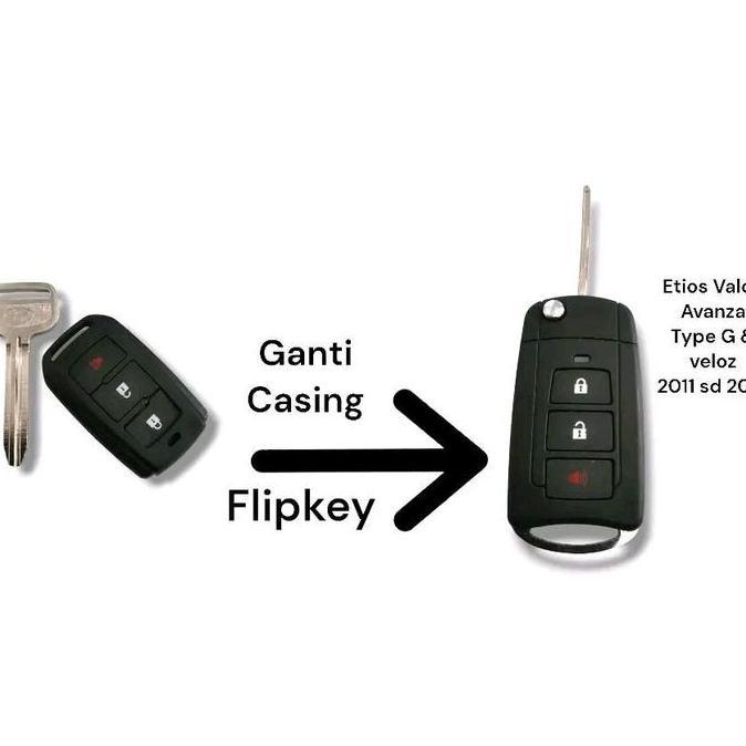 Lgsngkirim- Casing Lipat Cover Remot Flipkey Kunci Mobil Avanza Type G Velloz 2011 2012 2013 2014 20