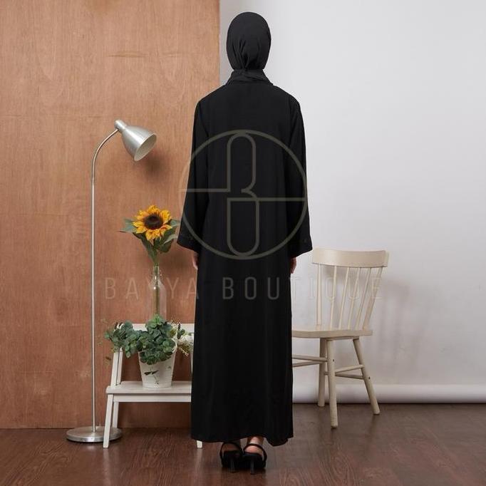 Promo Abaya Saudi Premium Zipper Black Gamis Dubai Wanita Dress Pesta Abaya Mewah Dress Mewah Abaya 
