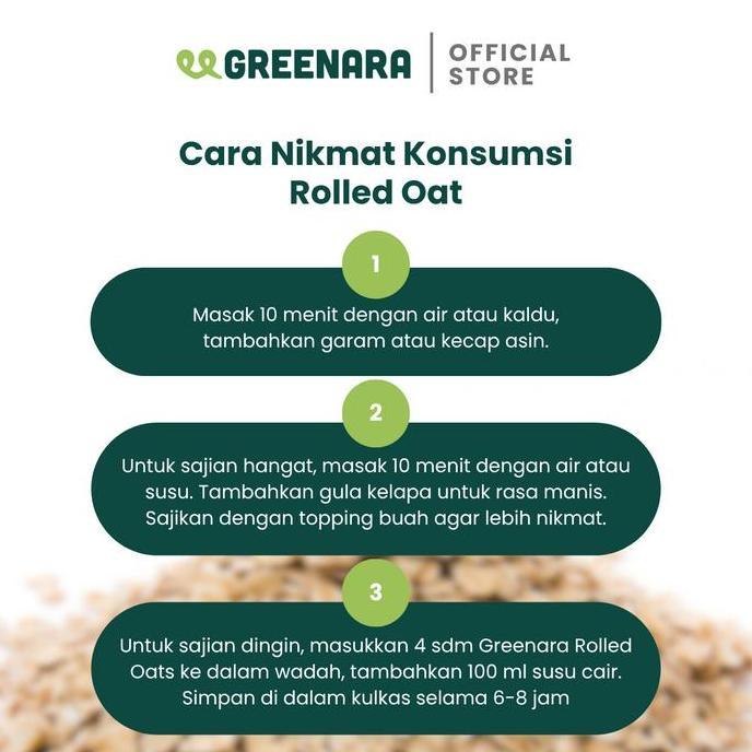 Greenara Rolled Oat 1kg / Greenara Oat Utuh 1kg