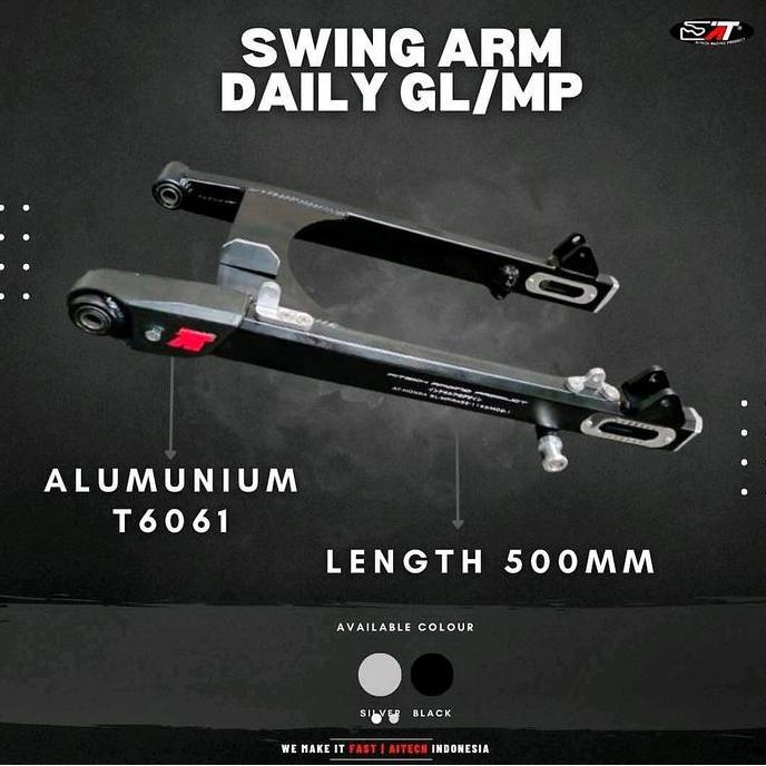 SWING AREM ARM AITECH GL PRO MAX MEGAPRO ALUMINIUM ORIGINAL AI TECH RACING HEREX ORIGINAL DAN TERPER