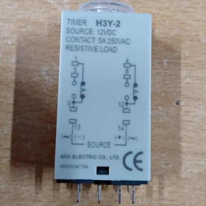 Spesial Timer Relay H3Y-2 H3Y2 H3Y 2 60S 60 Detik 3M 12V Dc Anv Atau Cikachi Original