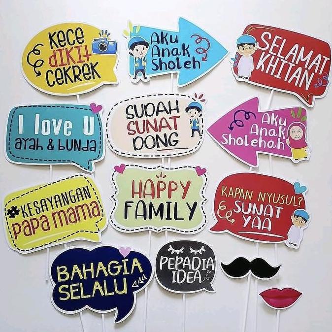 KHITAN ICON 01 FUN PROPS PHOTO BOOTH HIASAN DEKORASI KHITAN SUNAT murah