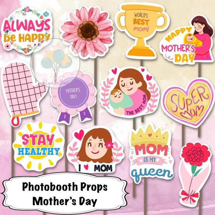 MOTHER DAY PHOTOBOOTH PROPS HARI IBU MOTHERS TONGKAT FOTO PROPERTI murah