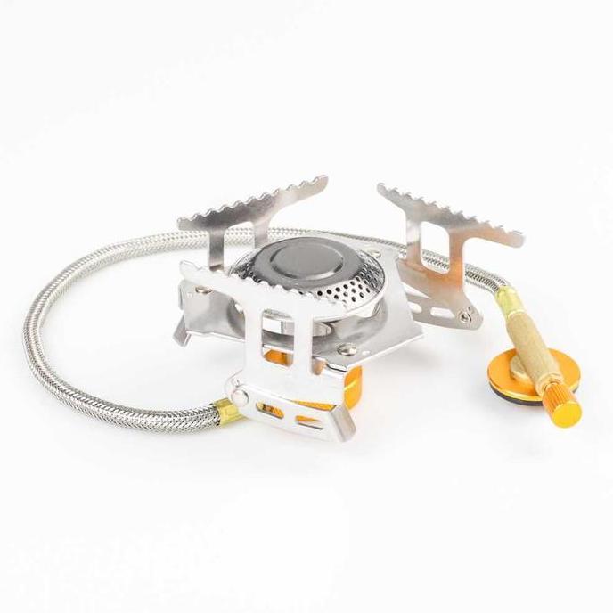 Cod Kepala Kompor Gas Lipat Mini Portable 2In1 Untuk Outdoor Camping Hiking Traveling 1 Tungku Solid