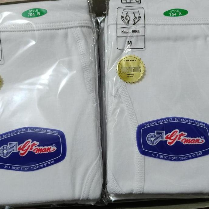 Celana Dalam Gt Man Putih 704 b / Cd Pria GtMan Putih Spandex Dewasa Katun Lembut Nyaman Boxer