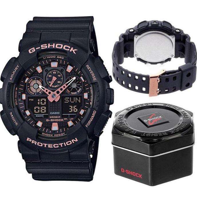 CASIO G-SHOCK GA-100GBX-1A4 / GSHOCK GA100GBX-1A4 ORINAL &BERGARANSI