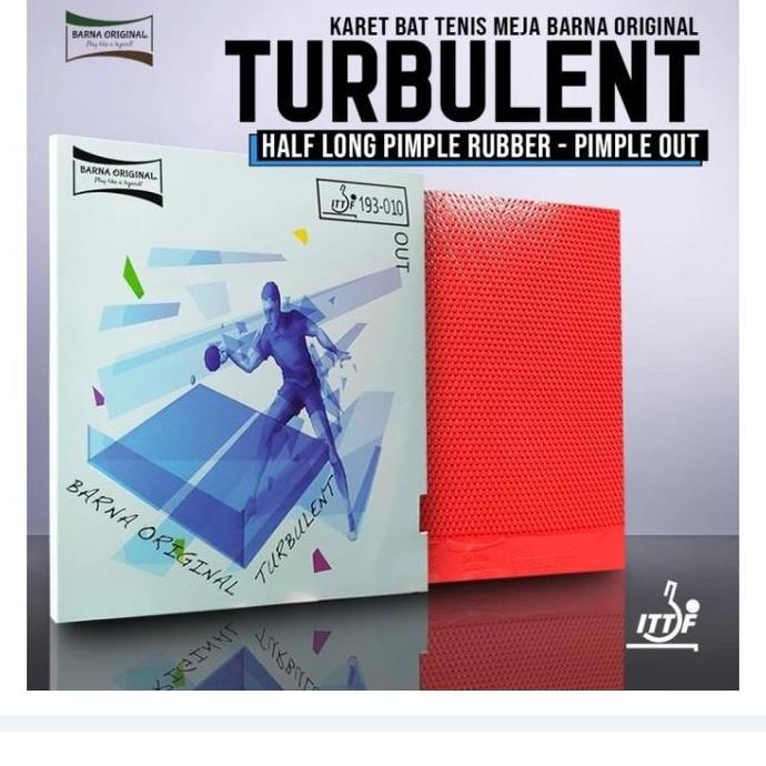 Karet Bat Tenis Meja Barna Turbulent Bintik Semi Panjang
