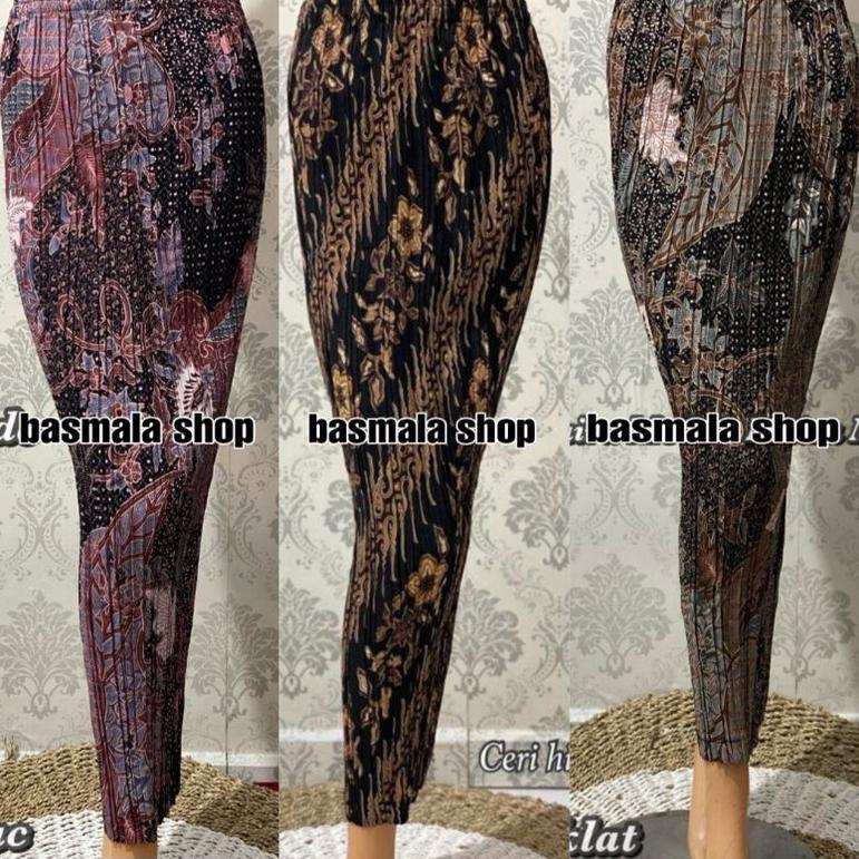 ROK PLISKET BATIK / ROK PLISKET / BAWAHAN KEBAYA / ROK KEBAYA / ROK WISUDA / PAYA HIJAU