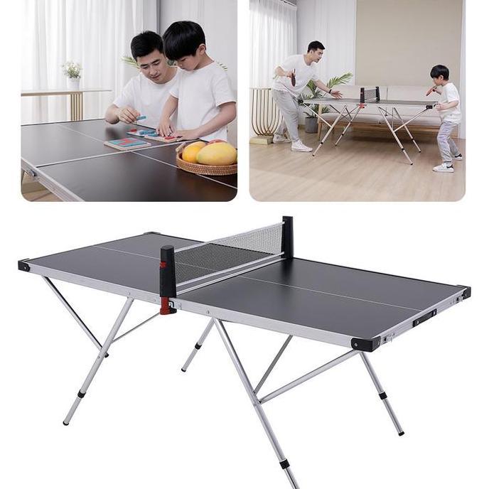 BEANABELL Set Meja Tenis Meja Lipat Rumah Bat Pingpong Foldable Table Tennis