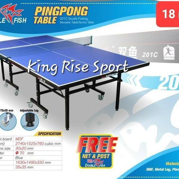 Meja Pingpong/ Tenis Meja DOUBLE FISH 201C & 201 ( 18 mm ) - ORI IMPORT