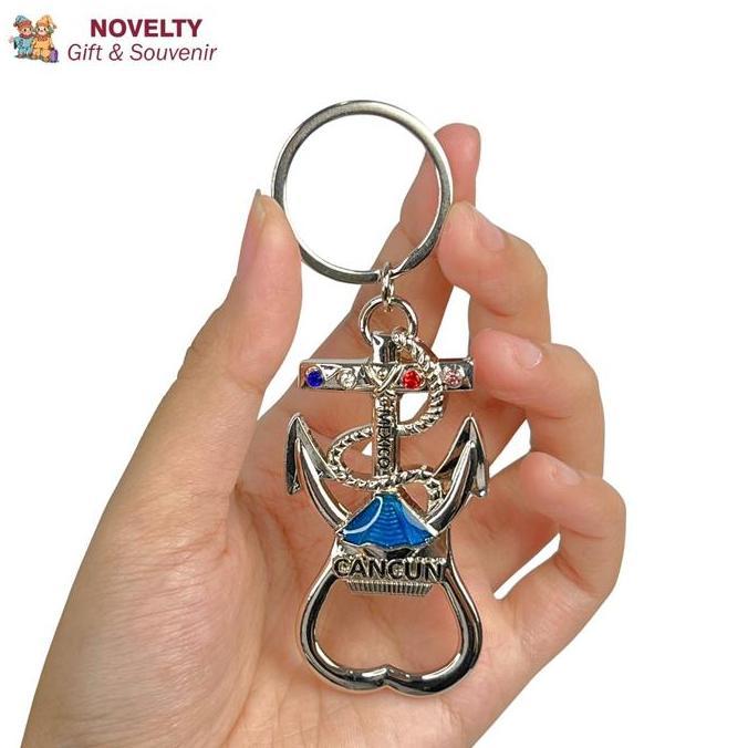Souvenir Gantungan Kunci Bukaan Botol Jangkar Cancun Mexico oleh-oleh dari Negara Amerika