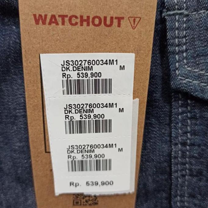 WATCHOUT KEMEJA DENIM PRIA LENGAN PANJANG