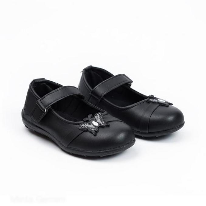 DISKON SEPATU ANAK - SEPATU PANTOFEL ANAK / SEPATU SEKOLAH ANAK TK SD FULL HITAM FASHION