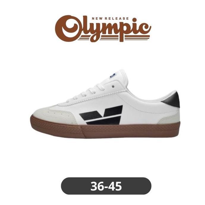 FREE ONGKIR SEPATU VENTELA OLYMPIC WHITE BROWN CASUAL SNEAKERS SHOES KASUAL PUTIH COKLAT OLAHRAGA PR