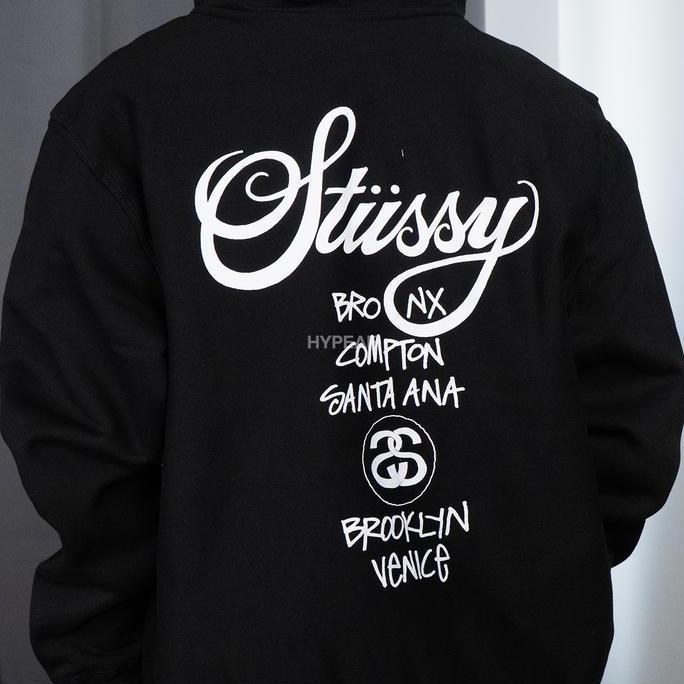 STUSSY World Tour Zip Hoodie [100% Authentic]