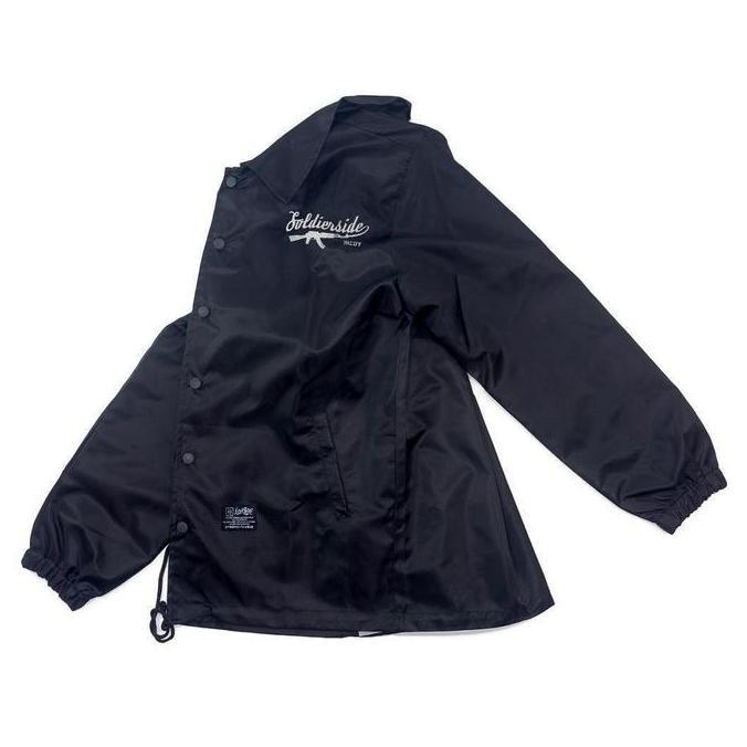 Soldierside Familia Jaket Windbreaker Parasut "BadBoy" Hitam Bordir Simple WB116