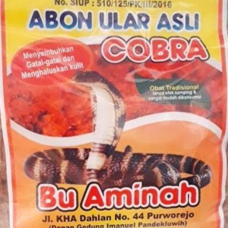 Abon Ular Cobra Bu Aminah Asli Uk 200 Grm Termurah Terlaris