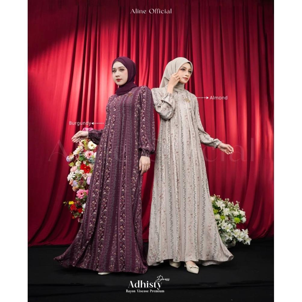 Aline Adhisty Dress / Gamis Rayon Motif