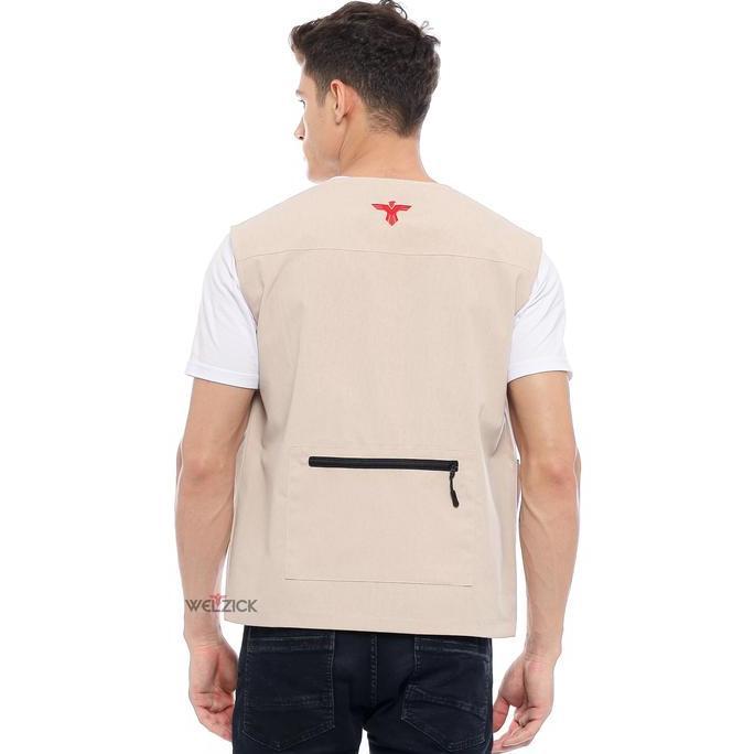 Welzick - Vest Tactical Outdoor Pria Wanita Medium Jumbo - RGNk001 Krem
