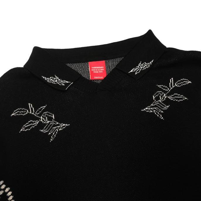 Sweater Polo Knit Skylar Western Black Thanksinsomnia