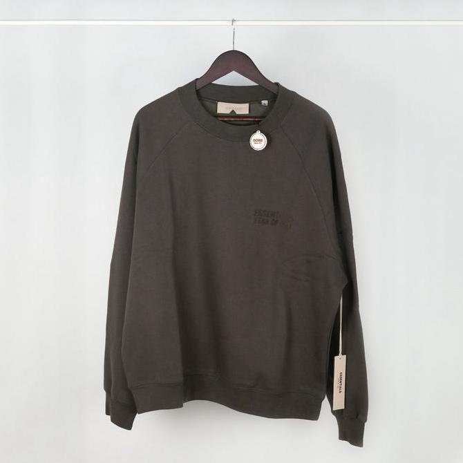 Fear Of God FOG Essentials Basic Crewneck Sweatshirt Foggy Black