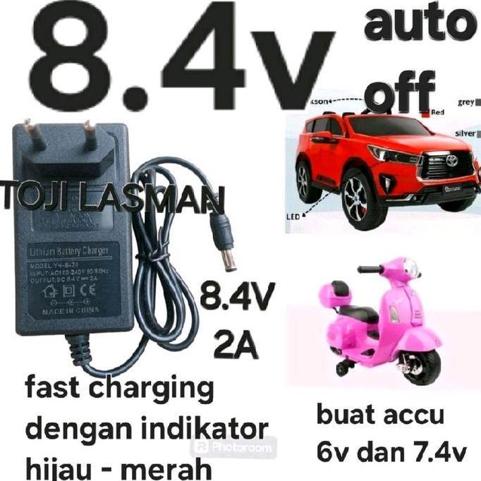( CHARGER 8.4V 2A ) ADAPTOR COLOKAN STRUM CARGER CASH CASAN MAINAN MOBILAN MOTORAN BATU BATERAI BATR