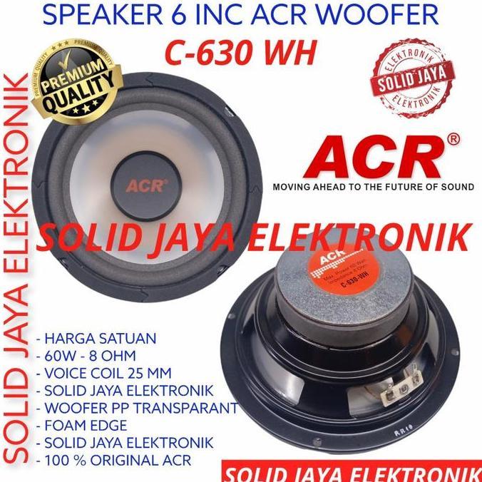 Speaker ACR 6" C-630-WH Speaker Woofer 6inc Hi Fi ACR