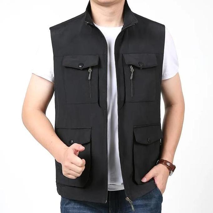jaket rompi pria/jaket rompi kerja/jaket rompi lapangan
