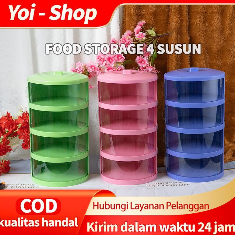 Tudung Saji 4 Susun / Food Storage 4 Susun / Rak Penyimpanan Makanan 4 Susun Tingkat Tudung Saji Tut