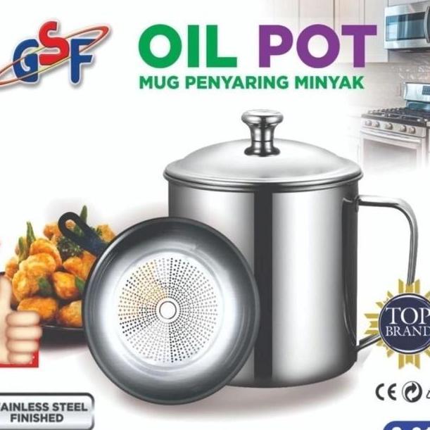 Gsf Oil Pot 1.8L 3118 Saringan Minyak Wadah Minyak Penggorengan Q2