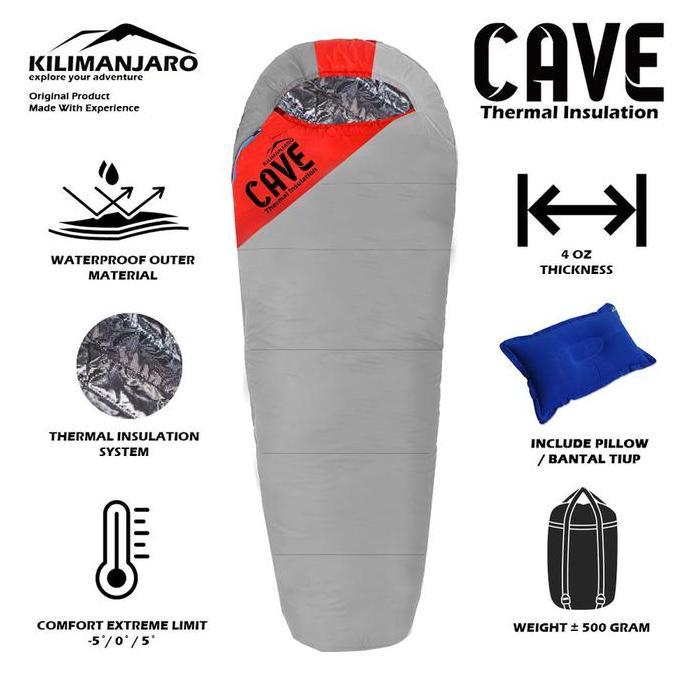 Sleeping Bag SB Ultralight Cave Waterproof - SB Sleeping Bag Cave Ultralight