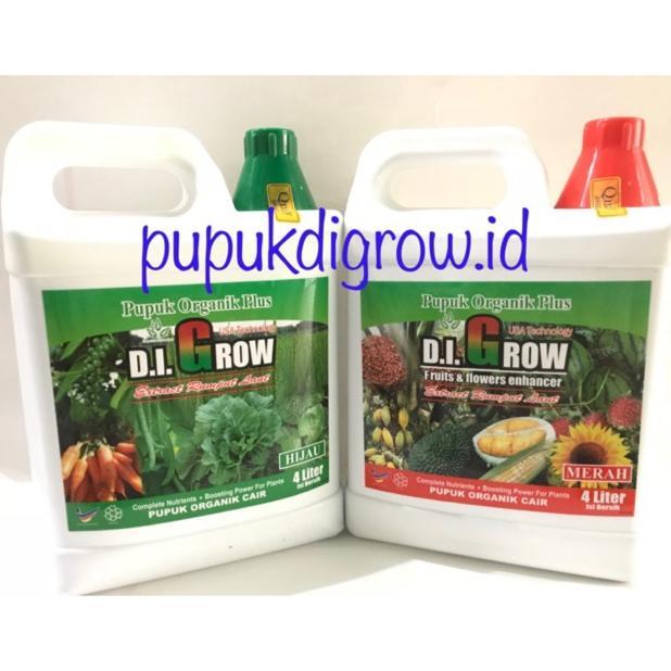 Bisa Cod Pupuk Organik Digrow Hijau - Merah 4 Liter / Pupuk Cair Organik Digrow ....