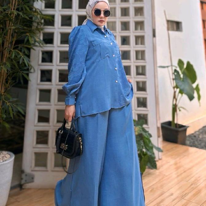 Eleanor set by baenetta setelan celana+kemeja