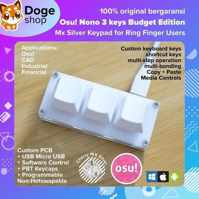 Osu Nono Keyboard 3 Keys Budget Edition Mechanical for Ring Finger
