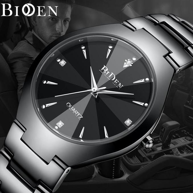 BIDEN jam tangan pria BIDEN Bisnis Mewah Otomatis Date Anti Air Kuarsa jam tangan cowok
